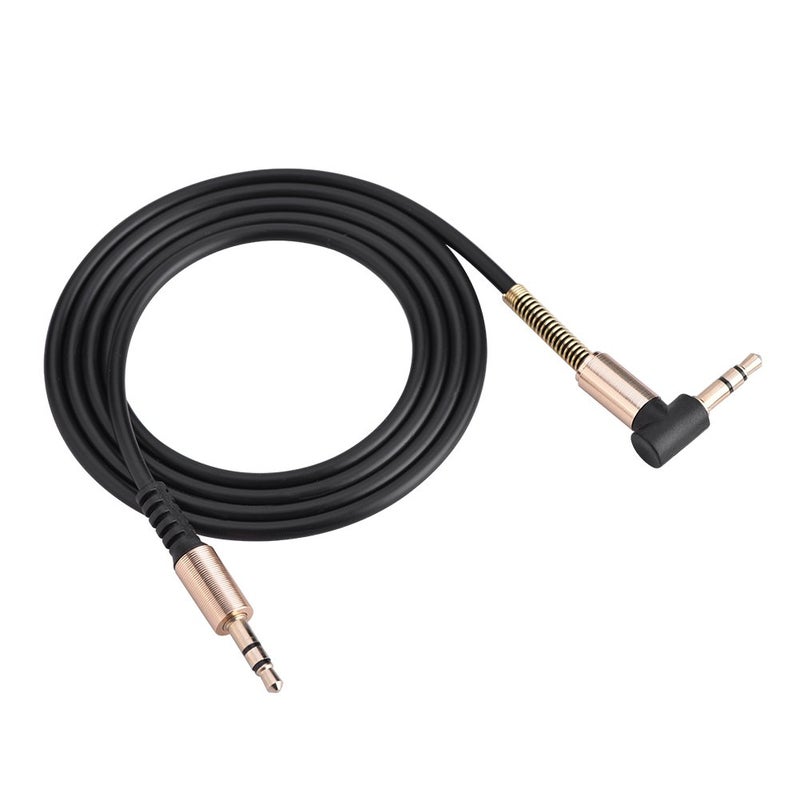 ZERONE Stereo Extension Audio Cable 3.5mm Male to Male Aux Cable 3ft L-Shaped Cord for Speaker Headphone Stereo Devices - Image 1